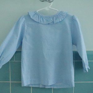 Bailey Boys Girls Blue Check Piped Shirt 18mo